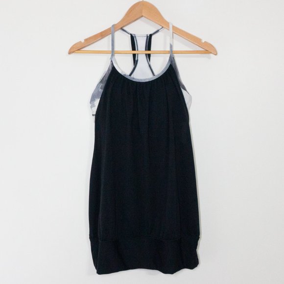 ⭐️3/$40⭐️Lululemon 2 in 1 Black Tank - 8